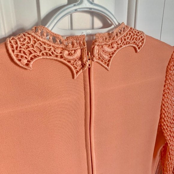 Vintage Coral Bell-Seeve Boho Dress - Picture 6 of 7